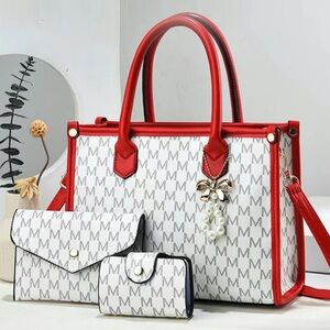 M&M'S Red and White Tote Bag Set